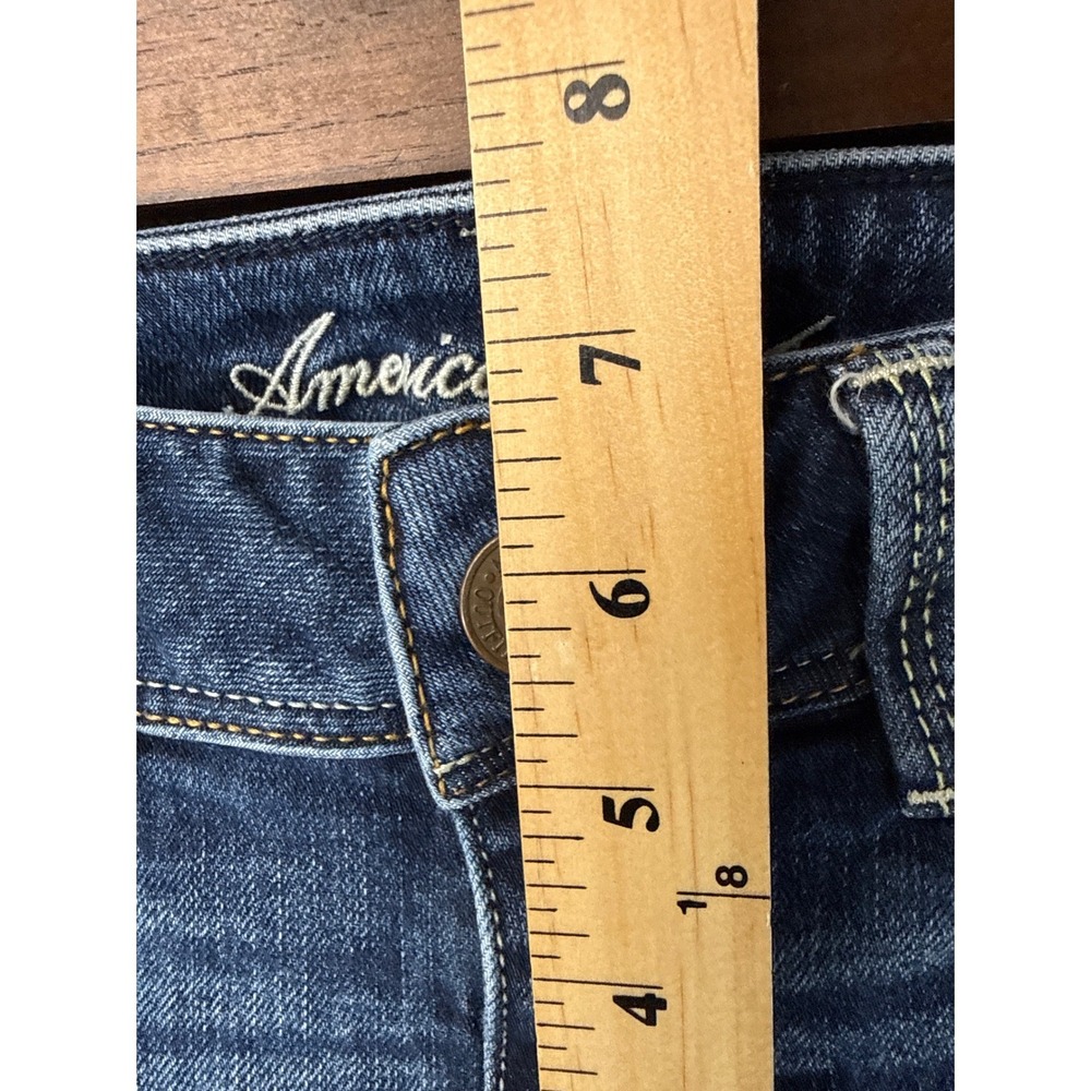 American Eagle Slim Boot Jeans Womens Size 2 Cowgirl Stretch Low Rise Country - Picture 10 of 13